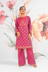 2 Pc Embroidered Cambric Suit With Cambric Trouser | Festive | Al Karam