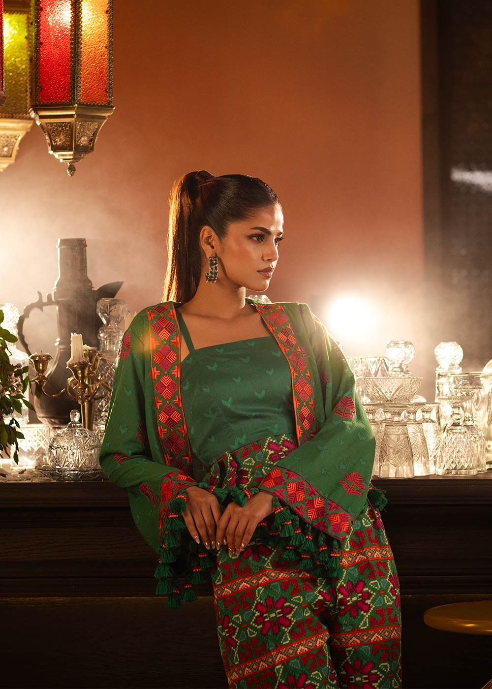 3 Piece Embroidered Khaddar Suit With Light Khaddar Dupatta | Winter | Al Karam