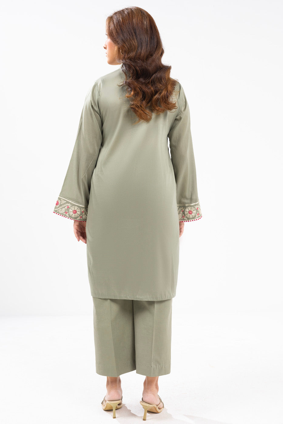 2 Piece Embroidered Self Jacquard Suit With Cambric Trouser | Winter | Al Karam