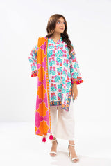 3 Piece Cambric Suit with Lawn Dupatta | Winter | Al Karam