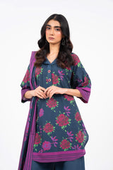 3 Piece Printed Viscose Suit With Viscose Dupatta | Winter | Al Karam