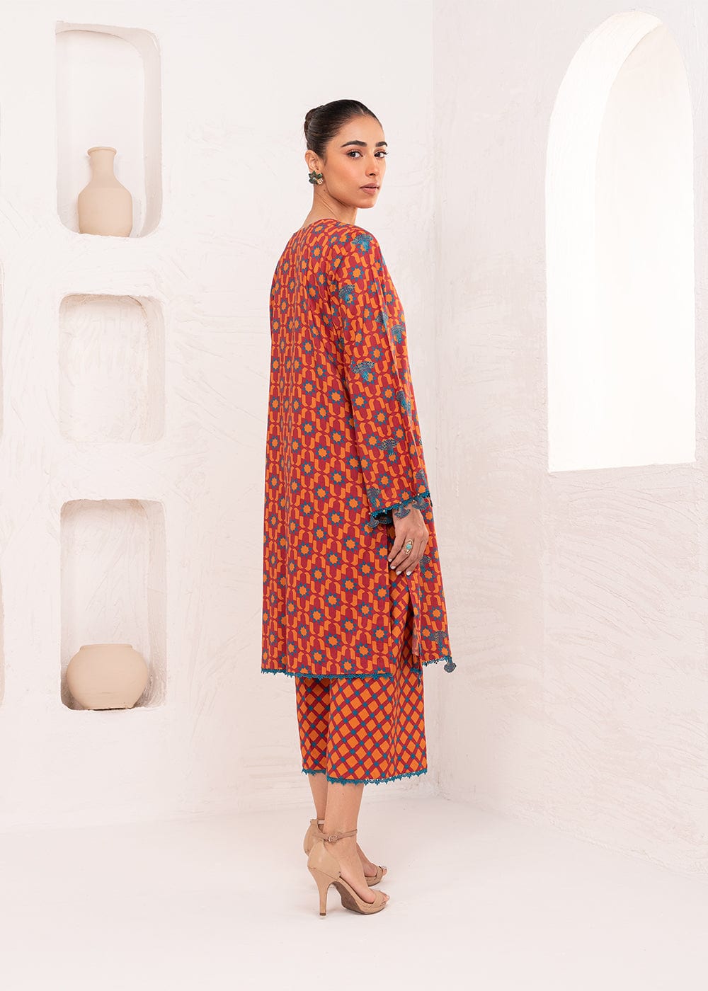 2 Pc Embroidered Lawn Viscose Suit With Lawn Viscose Trouser | Festive | Al Karam