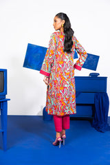 1 Pc Printed Lawn Shirt | Silver | Al Karam