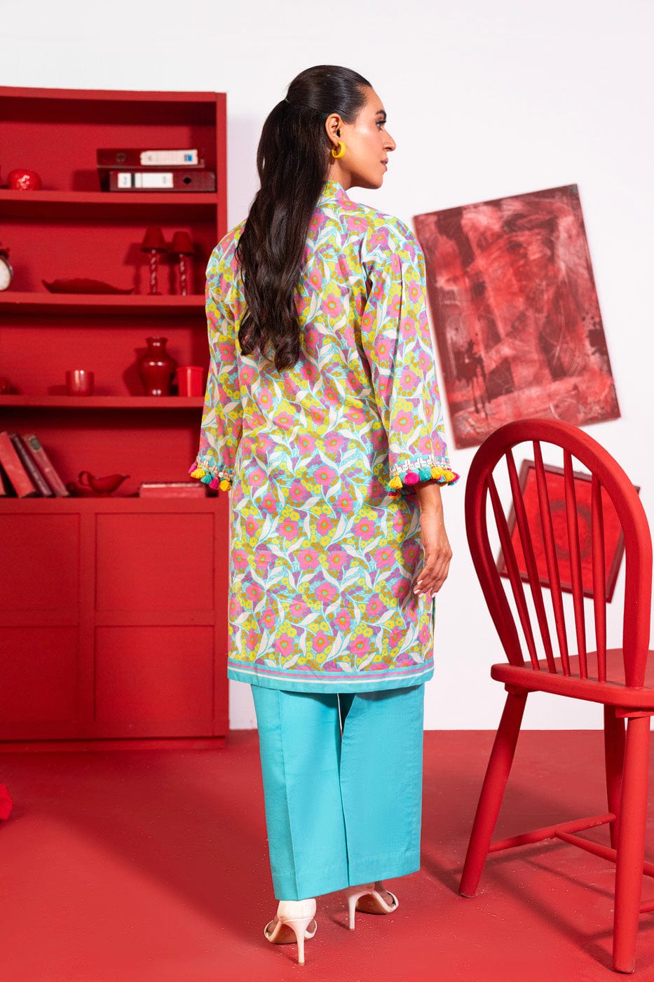 1 Pc Printed Lawn Shirt | Silver | Al Karam