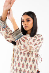 1 Pc Printed Lawn Shirt | Silver | Al Karam