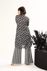 2 Pc Printed Lawn Shirt With Cambric Trouser | Silver | Al Karam