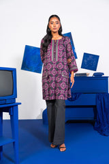 1 Pc Printed Lawn Shirt | Silver | Al Karam