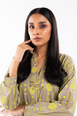 1 Pc Printed Lawn Shirt | Silver | Al Karam