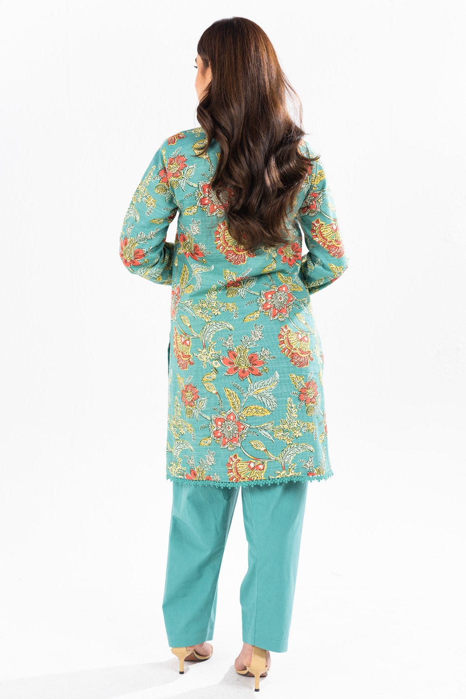 1 Pc Printed Khaddar Shirt  | Silver | Al Karam