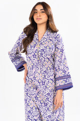 1 Pc Printed Khaddar Shirt  | Silver | Al Karam