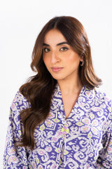 1 Pc Printed Khaddar Shirt  | Silver | Al Karam