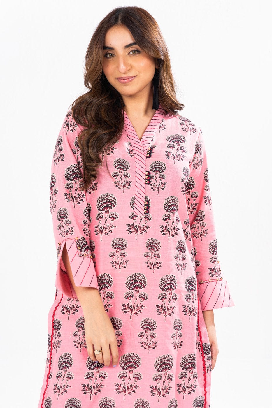 1 Pc Printed Khaddar Shirt  | Silver | Al Karam