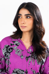 1 Pc Printed Khaddar Shirt  | Silver | Al Karam