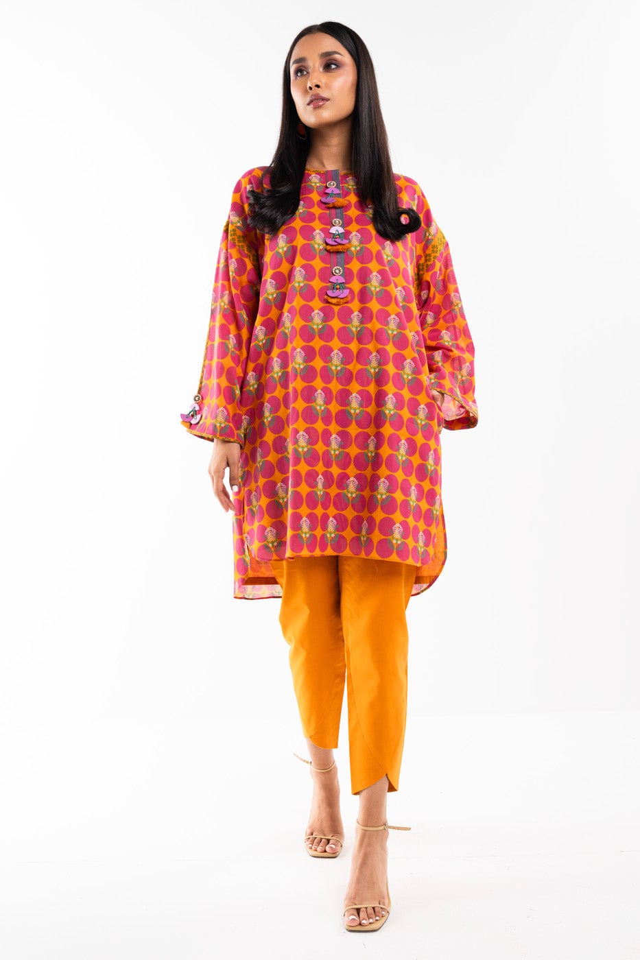 1 Pc Printed Lawn Shirt | Silver | Al Karam