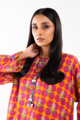 1 Pc Printed Lawn Shirt | Silver | Al Karam