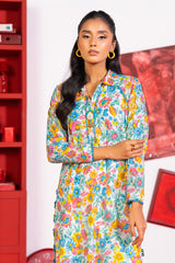 1 Pc Printed Lawn Shirt | Silver | Al Karam