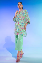 1 Pc Printed Silver Lawn Shirt   | Silver | Al Karam