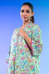 1 Pc Printed Silver Lawn Shirt   | Silver | Al Karam