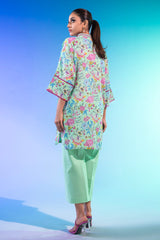 1 Pc Printed Silver Lawn Shirt   | Silver | Al Karam