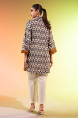 1 Pc Printed Silver Lawn Shirt 