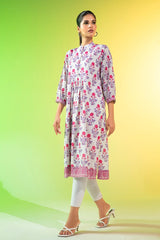 1 Pc Printed Silver Lawn Shirt   | Silver | Al Karam