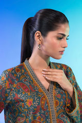 1 Pc Printed Silver Lawn Shirt   | Silver | Al Karam