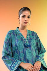 1 Pc Printed Silver Lawn Shirt   | Silver | Al Karam