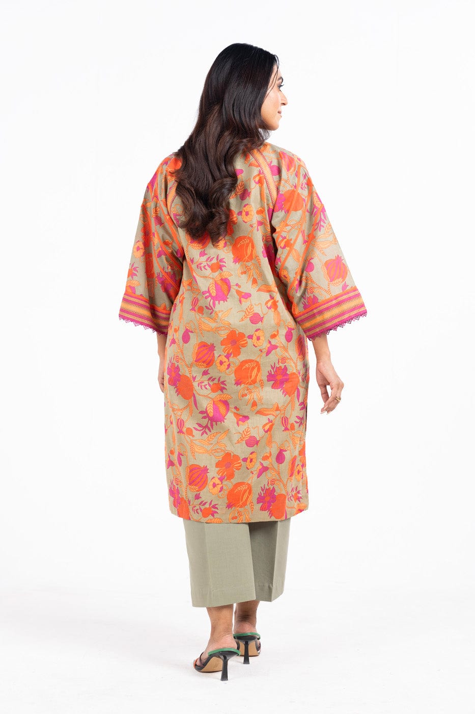 1 Pc Printed Silver Lawn Shirt   | Silver | Al Karam