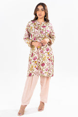 1 Pc Printed Khaddar Shirt  | Silver | Al Karam