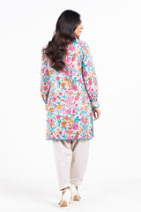 1 Pc Printed Silver Lawn Shirt   | Silver | Al Karam