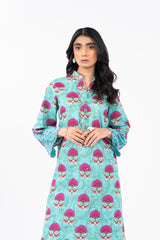 1 Pc Printed Khaddar Shirt | Silver | Al Karam