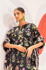 2 Pc Printed Cambric Shirt With Lawn Dupatta  | Silver | Al Karam