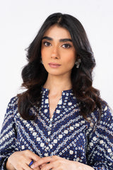 1 Pc Printed Khaddar Shirt  | Silver | Al Karam