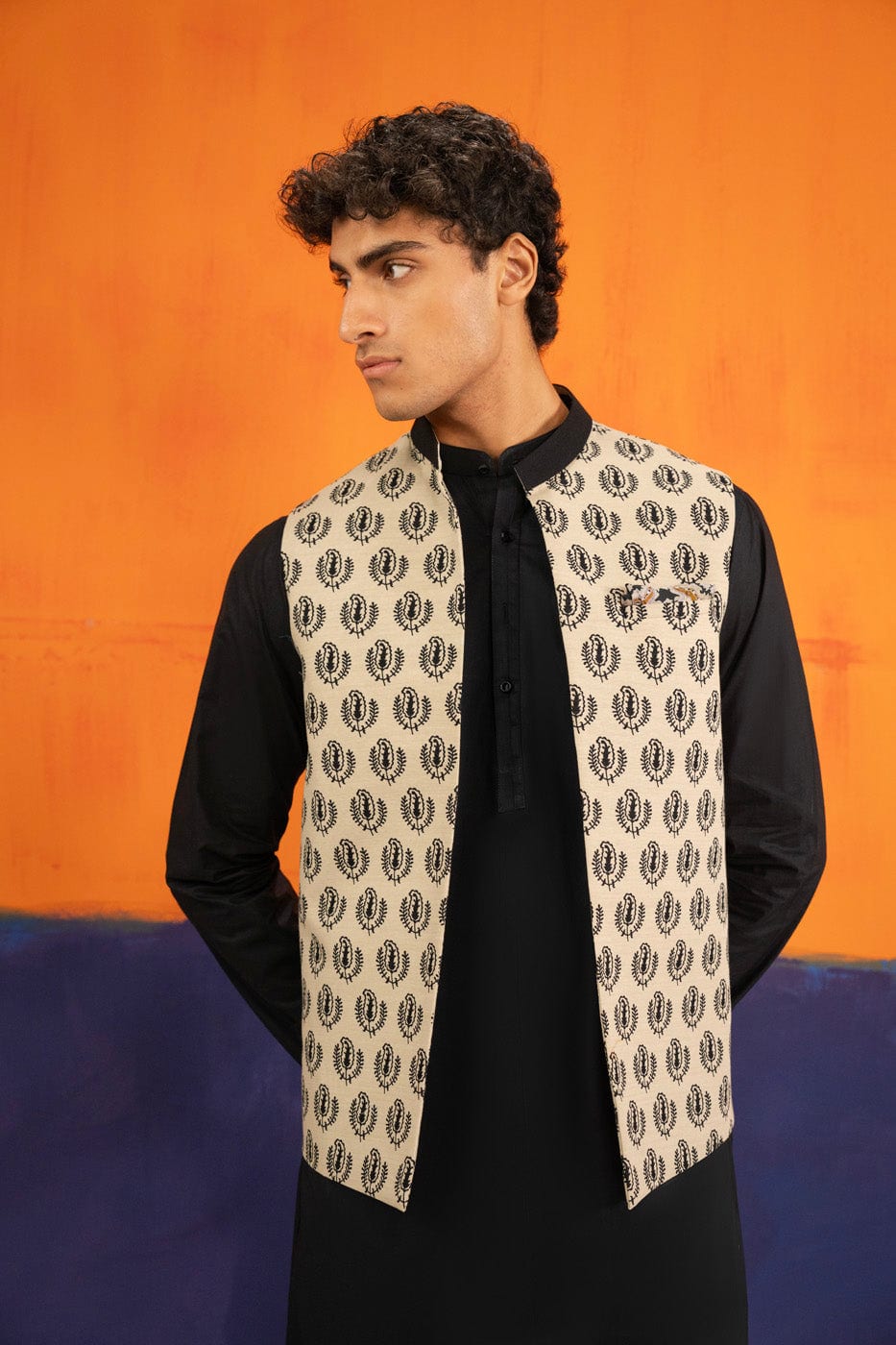 1 Pc Printed Khaddar Shirt  | Silver | Al Karam