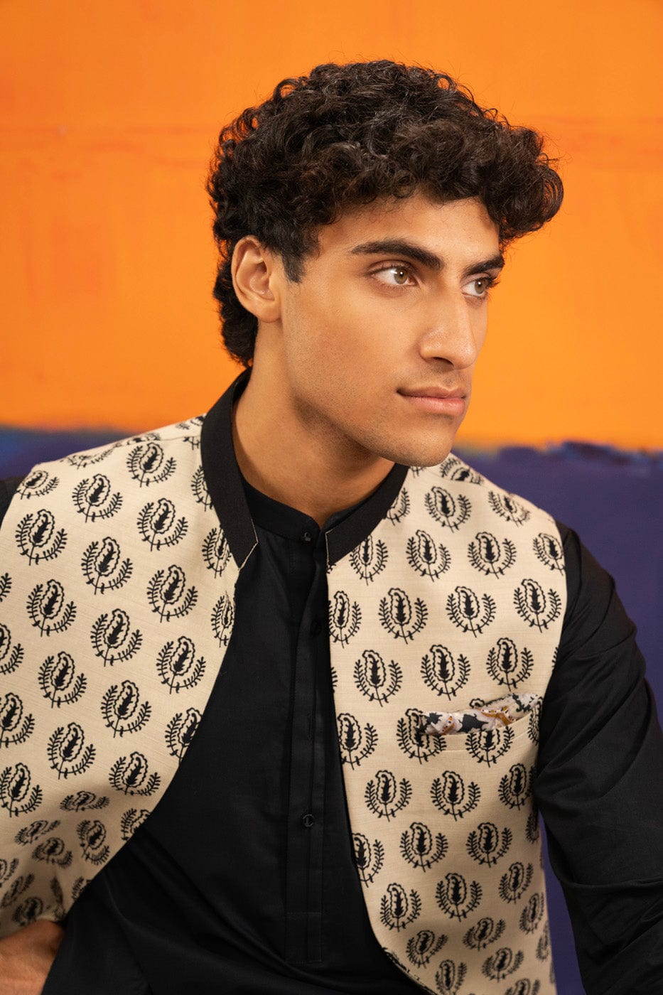 1 Pc Printed Khaddar Shirt  | Silver | Al Karam