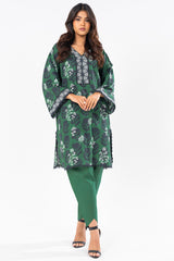 1 Pc Printed Khaddar Shirt  | Silver | Al Karam