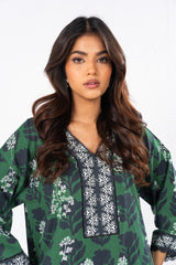 1 Pc Printed Khaddar Shirt  | Silver | Al Karam