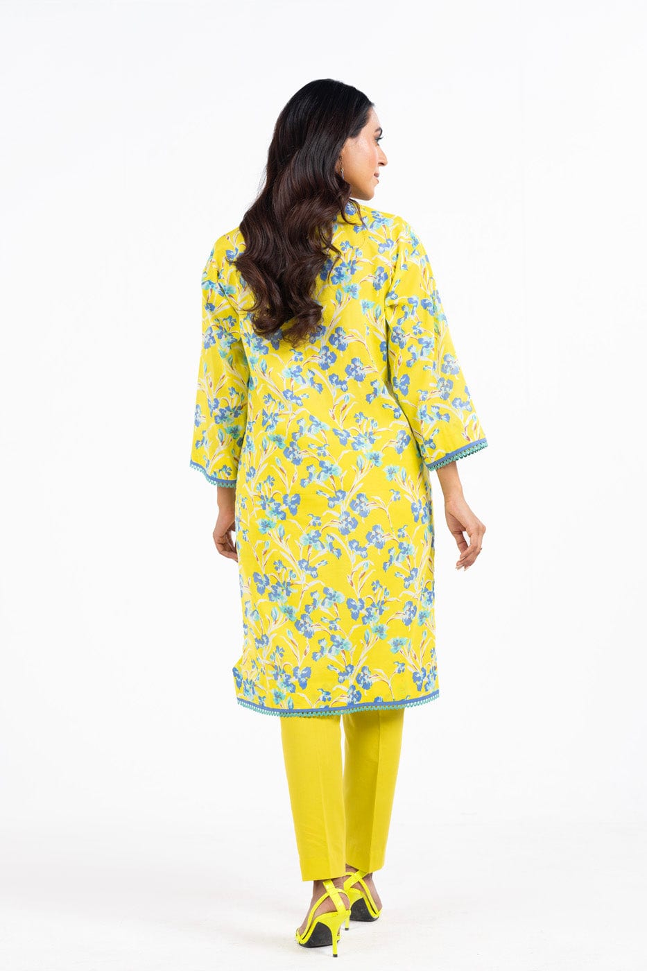 1 Pc Printed Silver Lawn Shirt   | Silver | Al Karam