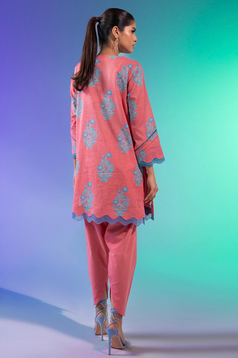 1 Pc Printed Silver Lawn Shirt   | Silver | Al Karam