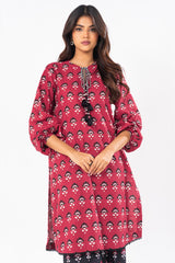 2 Pc Printed Khaddar Shirt With Khaddar Trouser | Silver | Al Karam