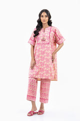 2 Pc Printed Lawn Suit With Cambric Trouser | Silver | Al Karam