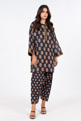 2 Pc Printed Lawn Suit With Cambric Trouser | Silver | Al Karam