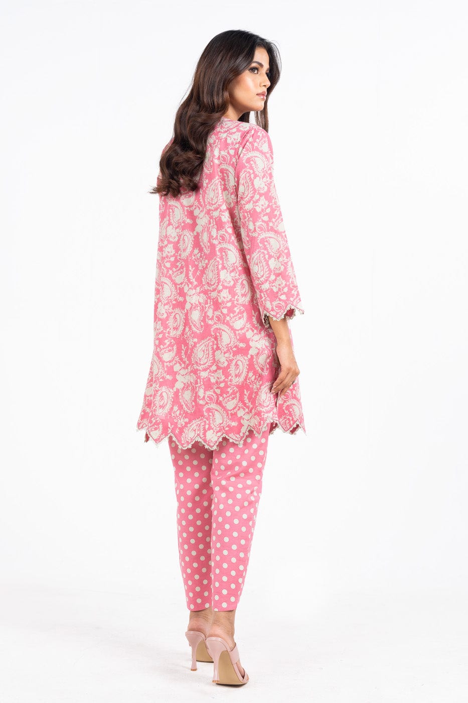 2 Pc Printed Lawn Suit With Cambric Trouser | Silver | Al Karam