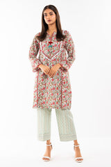 2 Pc Printed Lawn Shirt With Cambric Trouser | Silver | Al Karam