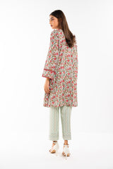 2 Pc Printed Lawn Shirt With Cambric Trouser | Silver | Al Karam