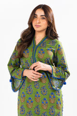 1 Pc Printed Khaddar Shirt  | Silver | Al Karam