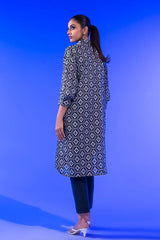 1 Pc Printed Silver Lawn Shirt   | Silver | Al Karam