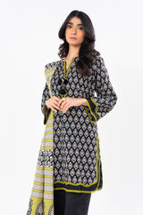 2 Pc Printed Khaddar Shirt With Khaddar Dupatta