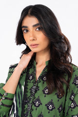 2 Pc Printed Khaddar Shirt With Khaddar Dupatta