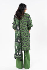 2 Pc Printed Khaddar Shirt With Khaddar Dupatta